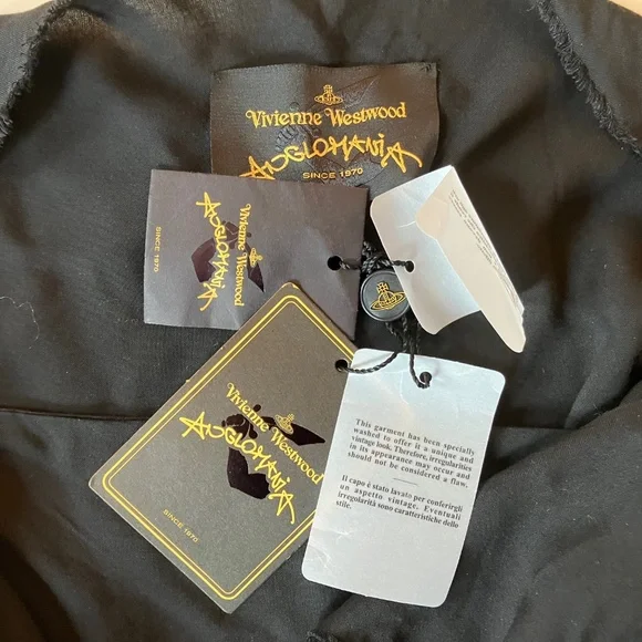 NEW w/ TAGS Vivienne Westwood Black Sueno Blouse Top EU 44 US 10 12 L - Picture 3 of 5